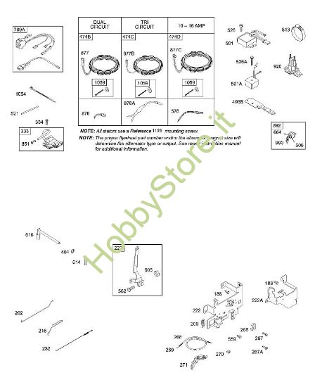 B - Alternatore, staffa di comando, accensione B&S - 31 €¦ 311707-0146-E1 brand Stihl